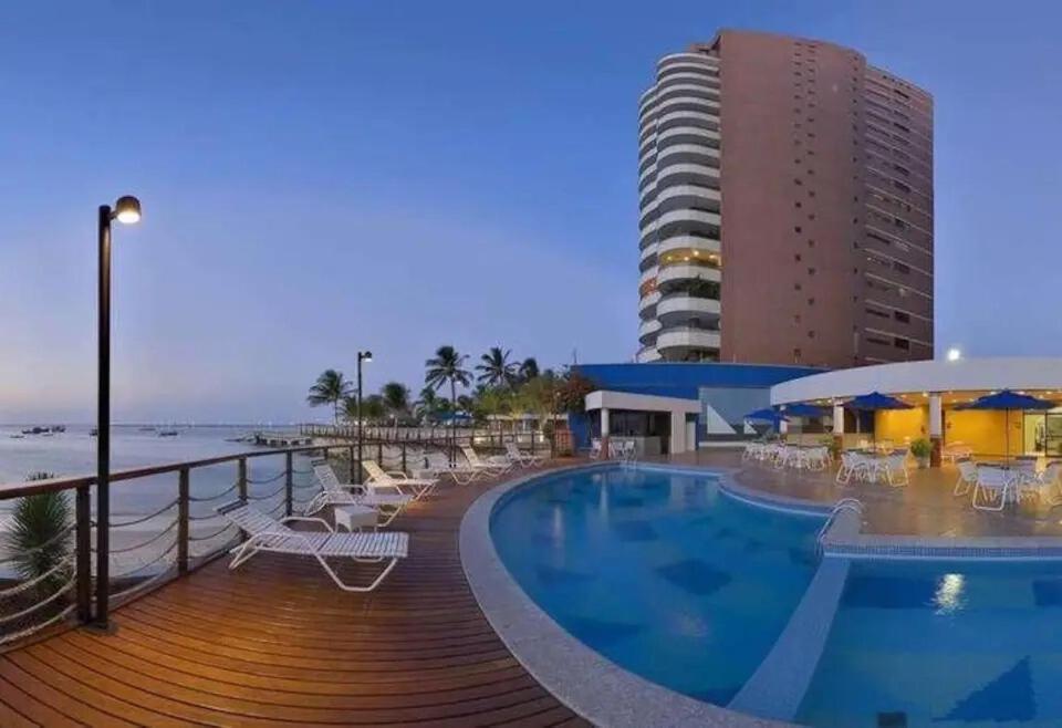 Flat Iate Plaza Na Beira Mar Com Vista Mar Lejlighed Fortaleza  Eksteriør billede